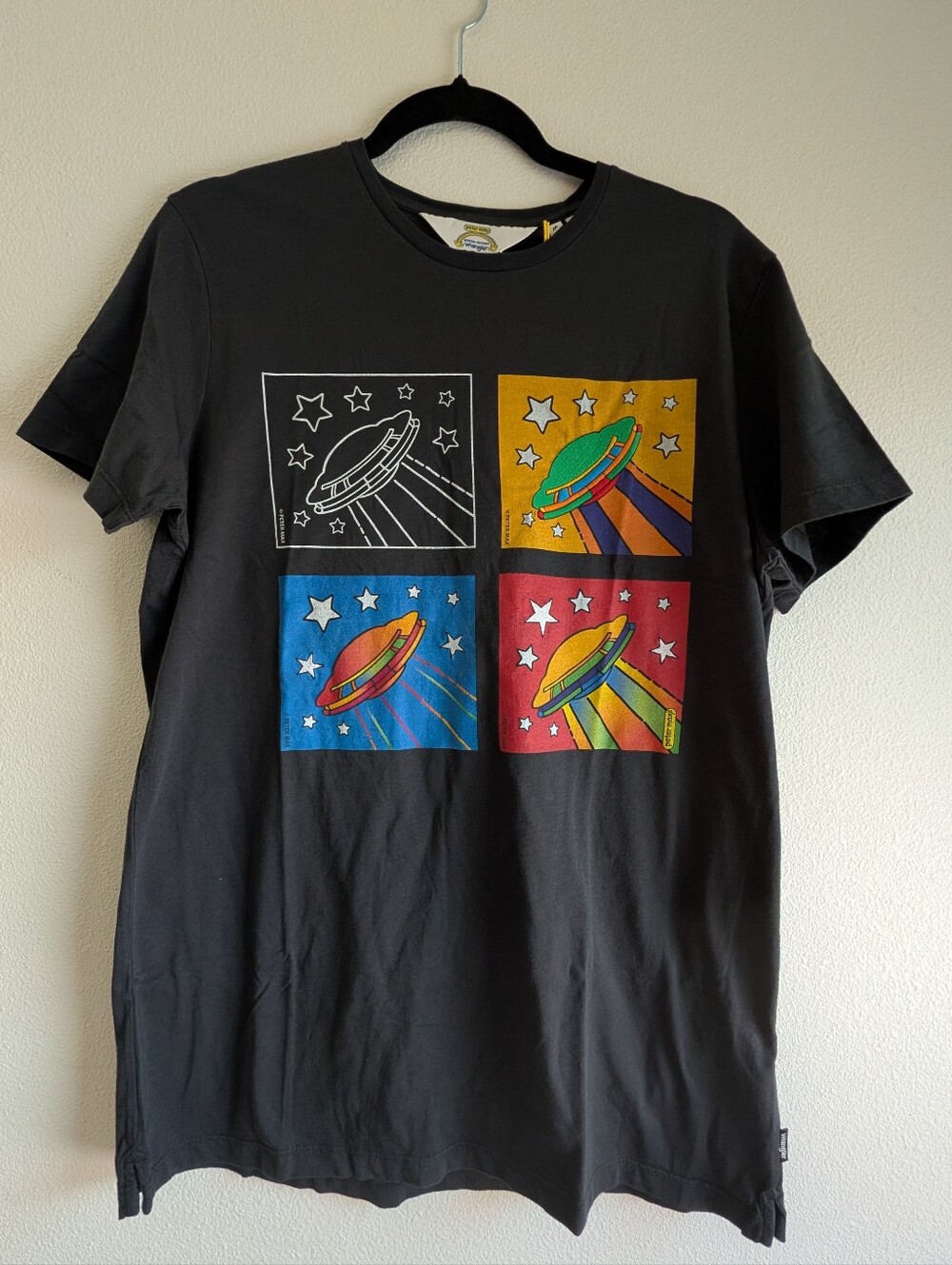 Wrangler x Peter Max F/W 2017 Retro UFO Pop Art Graphic Tee - Black M